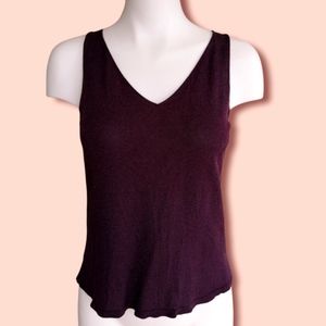 Eileen Fisher sleeveless plum top size MP